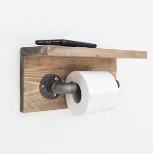 Nástěnný držák na toaletní papír Nenanu 6 (ořech + černá). 1094485