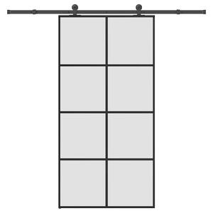 Posuvné dveře s kováním 102,5 x 205 cm ESG sklo a hliník 3332904