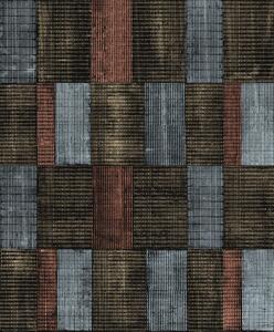Modro-černá geometrická vliesová tapeta na zeď, SUM304, Summer, Khroma by Masureel