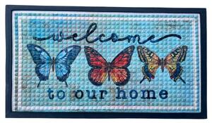 Home Elements Rohožka Home motýli, gumová + PP 45 x 75 cm