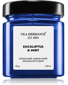 Vila Hermanos Apothecary Cobalt Blue Eucalyptus & Mint vonná svíčka 150 g