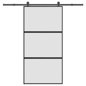 Posuvné dveře s kováním 102,5x205 cm tvrzeného sklo a hliník 3332940