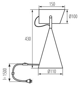 Kanlux 36260 - Stolní lampa LARATA 1xE27/5W/230V bílá