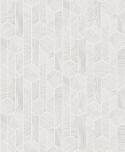 Šedo-bílá geometrická vliesová tapeta na zeď, SUM102, Summer, Khroma by Masureel