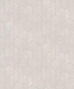 Šedo-stříbrná geometrická vliesová tapeta na zeď, SUM103, Summer, Khroma by Masureel