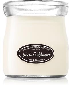Milkhouse Candle Co. Creamery Linen & Ashwood vonná svíčka Cream Jar 142 g
