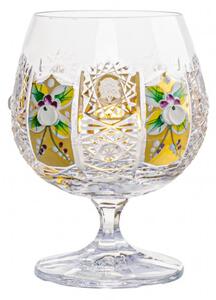 Zlatá broušená sklenice na koňak, Royal Crystal, 250 ml, 6 ks