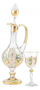 Zlatý broušený set 1+6 na víno, Royal Crystal, 170 ml, 750 ml