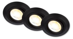 Briloner 7586035-SADA 3xLED Koup podh svítidlo KLIRA LED/4,9W/230V IP23 černá