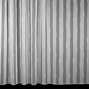 Brilltex Žakárová záclona 947, svislé proužky, bílá, s olůvkem, výška 150cm (v metráži)