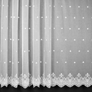 Forbyt organzová záclona 27018, vyšívané ornamenty, s bordurou, bílá, výška 140cm ( v metráži)