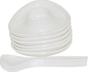 Stojánek na vajíčko plast 6 ks, se lžičkami