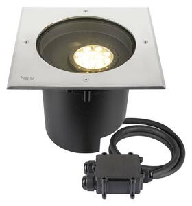 BIG WHITE SLV DASAR® XL svítidlo do země, asymetrické, 3000K, 70°/40°, IP65/IP67, čtvercové, nerezová ocel / černá 1009171