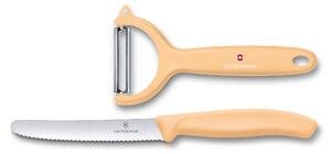 VICTORINOX Sada nože a škrabky Swiss Classic oranžová