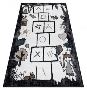 Dětský kusový koberec Fun Hop black 80x150 cm