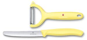 VICTORINOX Sada nože a škrabky Swiss Classic žlutá