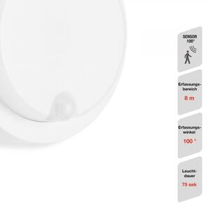Telefunken - LED Venkovní nástěnné svítidlo se senzorem LED/12W/230V IP44 bílá