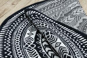 Kusový koberec Napkin black kruh 140x140 cm