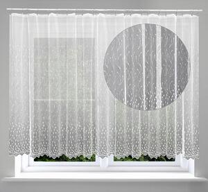 Forbyt Tylová záclona LUKA 908559, vyšívané ornamenty, s bordurou, bílá výška 160cm ( v metráži)