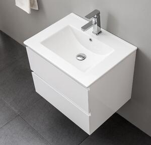 CERANO - Koupelnová skříňka pod umyvadlo Carole - bílá matná - 60 cm