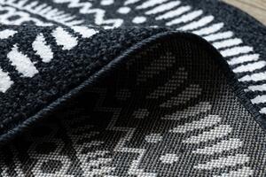 Kusový koberec Napkin black kruh 140x140 cm