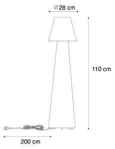Designová venkovní stojací lampa bílá IP44 - Katrijn