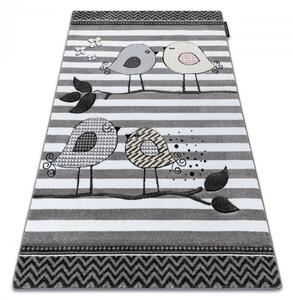Dětský kusový koberec Petit Birds grey 200x290 cm