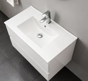 CERANO - Koupelnová skříňka pod umyvadlo Carole - bílá matná - 80 cm