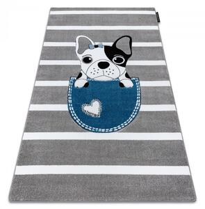 Dětský kusový koberec Petit Bulldog grey 180x270 cm