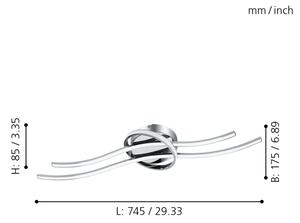 Eglo 96308 - LED Stropní svítidlo SELVINA LED/6W+LED/7W