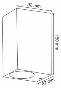 Venkovní nástěnné svítidlo BOSTON 2xGU10/10W/230V antracit