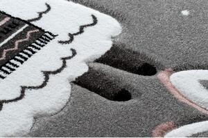 Dětský kusový koberec Petit Lama grey kruh 160x160 cm