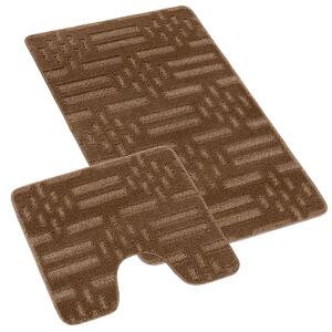Bellatex Koupelnová předložka BANY, UNI ČÁRKY HNĚDÉ 60x100cm