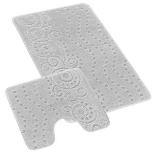 Bellatex Koupelnová předložka BANY, UNI ORNAMENT SVĚTLE ŠEDÝ 60x50cm na WC