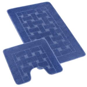 Bellatex Koupelnová předložka BANY, UNI OBDÉLNÍKY MODRÉ 60x50cm na WC