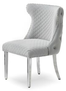 Židle Gabi (šedá + chromová). Akce -10%