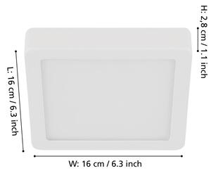 Eglo 900589 - LED Stmívatelné stropní svítidlo FUEVA LED/11W/230V bílá