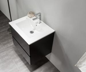 CERANO - Koupelnová skříňka pod umyvadlo Carole - černá matná - 80 cm