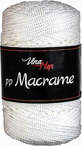 Pletací / háčkovací příze Vlna-Hep PP MACRAME 4002 bílá, jednobarevná, 100g/85m