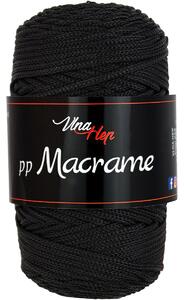 Pletací / háčkovací příze Vlna-Hep PP MACRAME 4001 černá, jednobarevná, 100g/85m