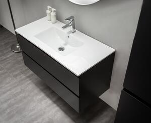 CERANO - Koupelnová skříňka pod umyvadlo Carole - černá matná - 100 cm