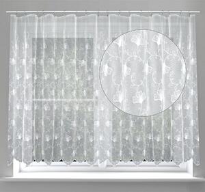 Forbyt Tylová záclona JINAN 926111, vyšívané lístky, bílá výška 250cm ( v metráži)