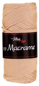Pletací / háčkovací příze Vlna-Hep PP MACRAME 4208 světle oříškově hnědá, jednobarevná, 100g/85m