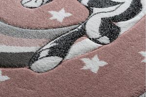 Dětský kusový koberec Petit Pony pink kruh 120x120 cm