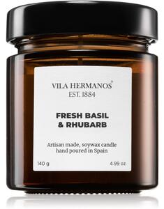 Vila Hermanos Apothecary Fresh Basil & Rhubarb vonná svíčka 140 g