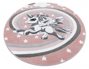 Dětský kusový koberec Petit Pony pink kruh 140x140 cm