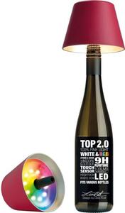 Stolní LED lampa na láhev Sompex Top 2.0 14 cm, bordová