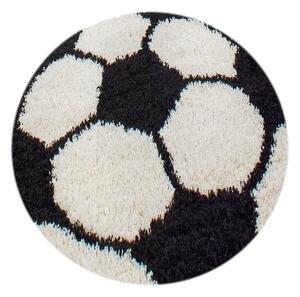 Koberec Shaggy Fotbalový míč kruh 100cm