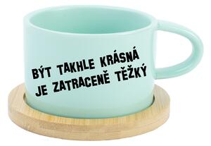 BÝT TAKHLE KRÁSNÁ JE ZATRACENÉ TEŽKÝ - mint hrníček makronka 200 ml