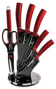 BERLINGERHAUS Sada nožů ve stojanu s nepřilnavým povrchem 8 ks Burgundy Metallic Line BH-2562